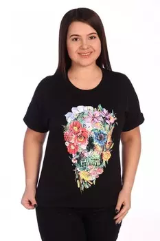 Футболка трикотажная Хитер (черная)