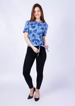 Футболка трикотажная Хизер (синяя)