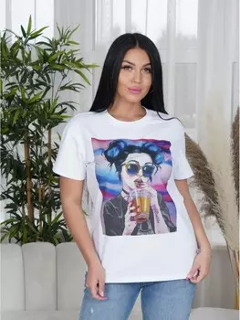 Футболка трикотажная Ивонна (белая)