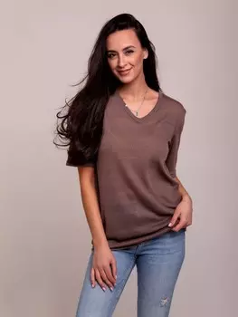 Футболка трикотажная Изабэль (мокко)