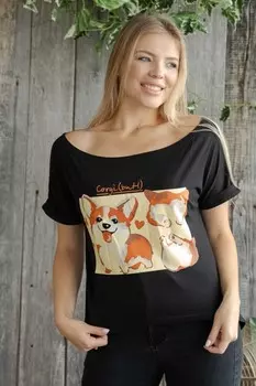 Футболка трикотажная Эльнара (корги)