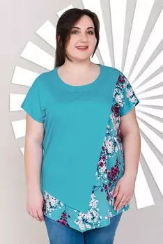 Футболка трикотажная Элоиза (бирюзовая)