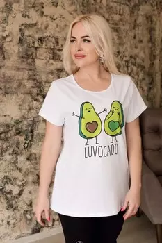 Футболка трикотажная Эля (белая) рр