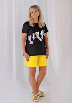 Футболка трикотажная Энни (черная)