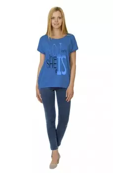 Футболка трикотажная Эрика (синяя)