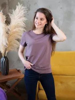 Футболка трикотажная Юмелия (кофейная)