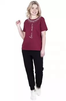 Футболка трикотажная Юта (бордовая)