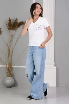 Футболка трикотажная Ютта (белая)