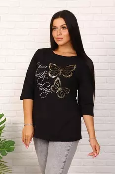 Футболка трикотажная Каетана (черная)