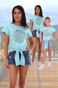 Футболка трикотажная Каноэ (ментоловая)