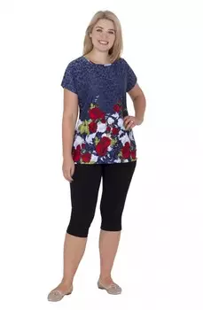 Футболка трикотажная Карен (розы)