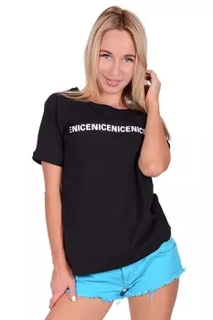 Футболка трикотажная Каталина (черная)