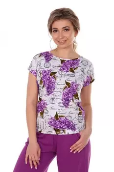 Футболка трикотажная Катя (сирень)