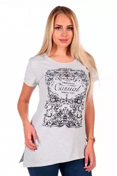 Футболка трикотажная Кэжуал (серая)