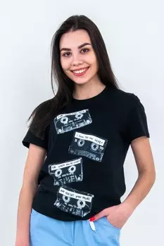 Футболка трикотажная Кесси (черная)