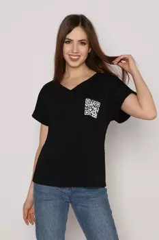 Футболка трикотажная Код (черная)