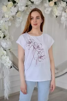 Футболка трикотажная Корнелия (белая)