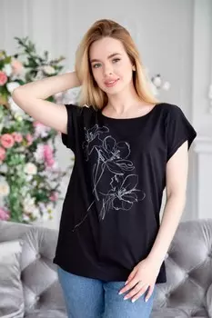 Футболка трикотажная Корнелия (черная)