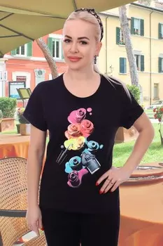 Футболка трикотажная Краски (черная) рр