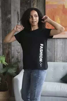 Футболка трикотажная Ламия (черная)