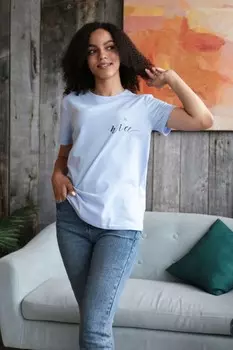 Футболка трикотажная Лаодика (голубая)