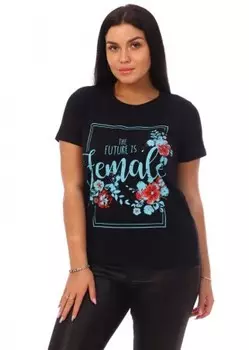 Футболка трикотажная Лея (черная)