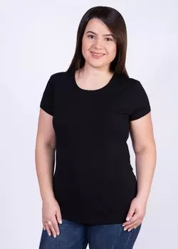 Футболка трикотажная Линетта (черная)