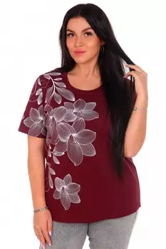 Футболка трикотажная Лирика (бордовая) от