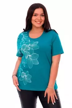 Футболка трикотажная Лирика (изумрудная) от