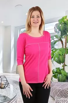 Футболка трикотажная Ливия (фуксия)