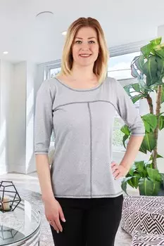 Футболка трикотажная Ливия (серая)