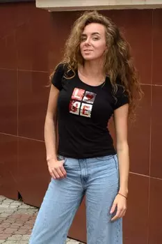 Футболка трикотажная Лове (черная)