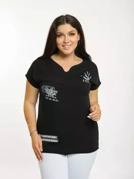 Футболка трикотажная Люба (черная)