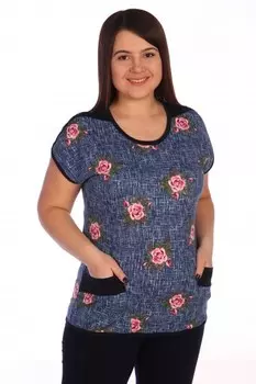 Футболка трикотажная Манди (розы)