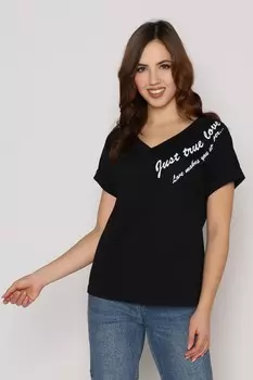 Футболка трикотажная Марьям (черная)