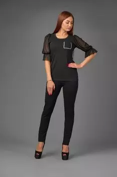 Футболка трикотажная Мариза (черная) рр