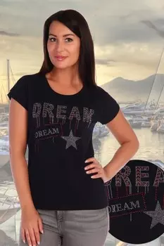 Футболка трикотажная Мечта (темно-синяя) рр