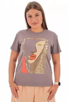 Футболка трикотажная Медея (кофейная)