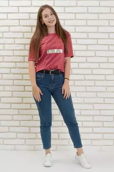 Футболка трикотажная Мегали (бордовая)