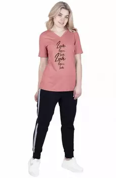 Футболка трикотажная Миндаль (сухая роза)