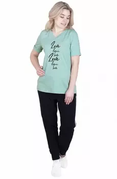 Футболка трикотажная Миндаль (зеленая)