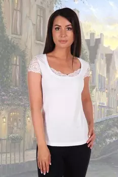 Футболка трикотажная Мия (белая) рр