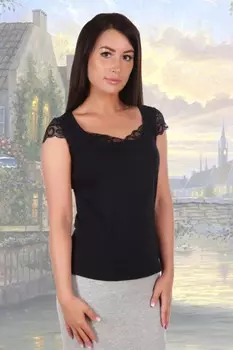 Футболка трикотажная Мия (черная)