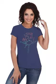 Футболка трикотажная Молли (индиго) рр