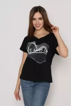 Футболка трикотажная Муар (черная)