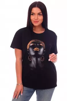 Футболка трикотажная Мулатка (черная)