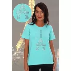 Футболка трикотажная Нелда (ментоловая)