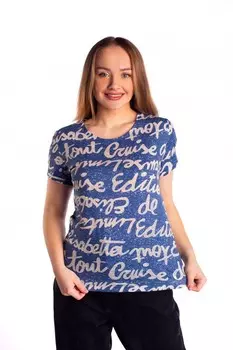 Футболка трикотажная Нимфа (индиго)