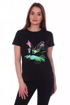 Футболка трикотажная Нинэль (черная)