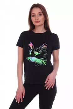 Футболка трикотажная Нинэль (черная) рр